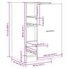 vidaXL Apothekerschrank Sonoma-Eiche 40x41x77,5 cm Holzwerkstoff