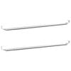 vidaXL Gardinenstangen 2 Stk. Wei&szlig; und Silbern 40-60 cm Aluminium