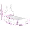 vidaXL Kinderbettgestell mit Kopfteil mit Kopfteil Wei&szlig; 80 x 160 cm PU