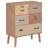 vidaXL Sideboard mit 5 Schubladen Braun 60x30x78 cm MDF