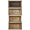 vidaXL Tablett 4 pcs Braun 30 x 15 x 9 cm Massives upgecyceltes Holz