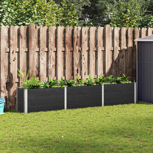 vidaXL Garten-Hochbeet 300x50x54 cm WPC Grau