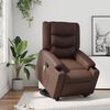 vidaXL Massagesessel mit Aufstehhilfe Braun Kunstleder