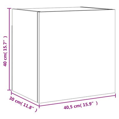 vidaXL TV-Wandschrank Braun Eiche-Optik 40,5x30x40 cm Holzwerkstoff