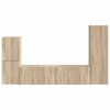 vidaXL TV-Schrankset Wandmontiert 4 pcs Sonoma-Eiche Holzwerkstoff