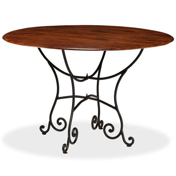 vidaXL Esstisch Massivholz mit Honigfarbenem Finish 120x76 cm