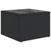 vidaXL Sofa Set mit Kissen 9 pcs Schwarz und Creme Poly-Rattan