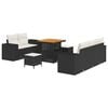 vidaXL Gartensofa-set 8 Stk. 8-Sitzanzahl Schwarz und Creme