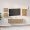 vidaXL TV-Schranksystem 5 pcs Eiche handwerklich 30,5 x 30 x 60 cm