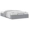 vidaXL Ottoman-Bett ohne Matratze Hellgrau 120x200 cm Stoff