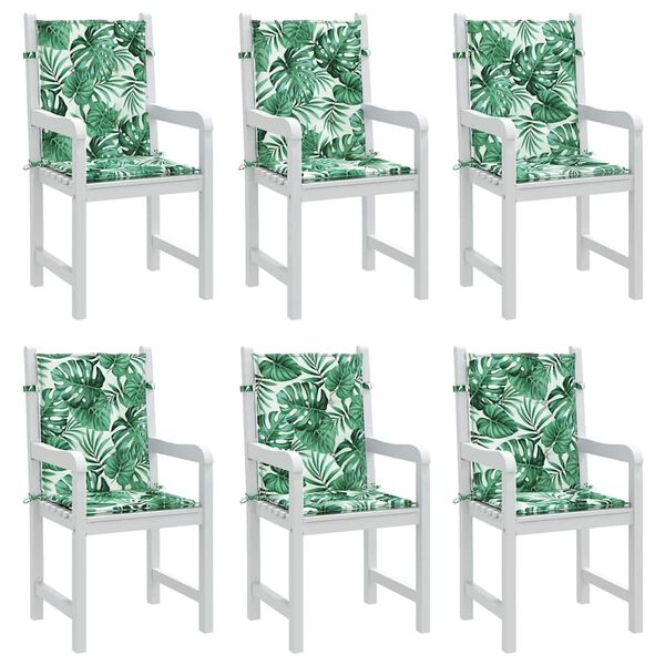 vidaXL R&uuml;ckenst&uuml;tzkissen Blatt 6 pcs Blattmuster 100 x 50 x 3 cm