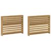 vidaXL Armlehnen Modul 2 pcs Wei&szlig; 78,5 x 10 x 61 cm Massivholz Akazie