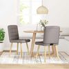 vidaXL Esszimmerstühle 2 Stk. Taupe Stoff