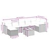 vidaXL 8-tlg. Garten-Sofagarnitur mit Kissen Schwarz Poly Rattan