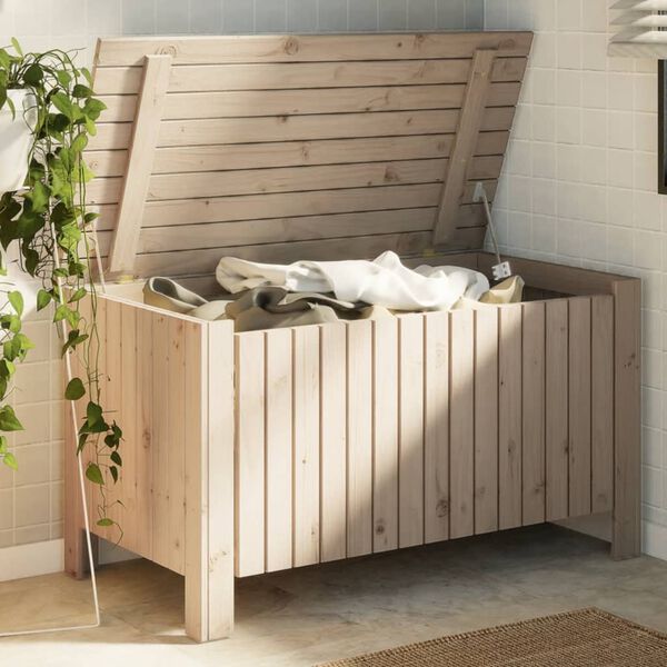 vidaXL Truhe mit Deckel RANA 100x49x54 cm Massivholz Kiefer
