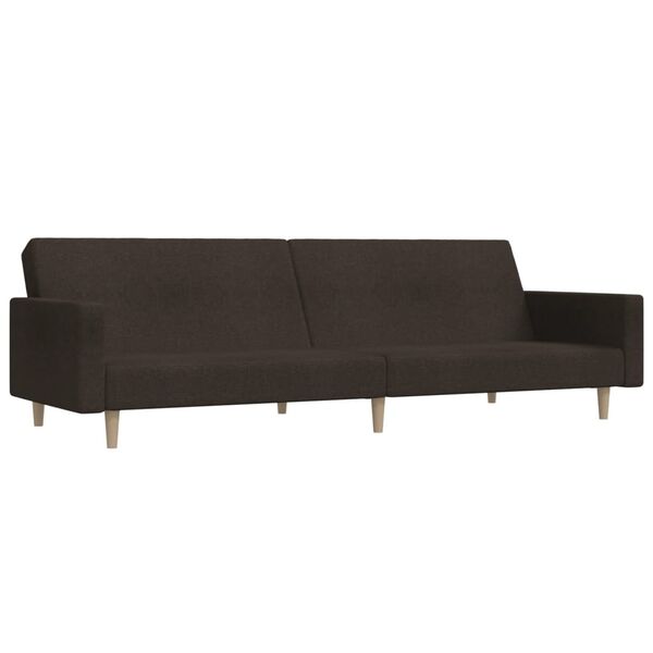 vidaXL Schlafsofa 2-Sitzer Dunkelbraun Stoff