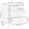 vidaXL Nachttisch 50x33x62 cm Massivholz Mango