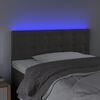 vidaXL LED Kopfteil Dunkelgrau 100x5x78/88 cm Samt