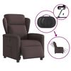 vidaXL Relaxsessel Elektrisch Dunkelbraun Stoff