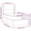 vidaXL Boxspringbett mit Matratze Dunkelblau 80x200 cm Samt