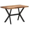 vidaXL Esstisch 120x60x75 cm Massivholz Honigfarben
