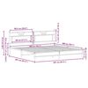 vidaXL Metallbett ohne Matratze R&auml;uchereiche 200x200 cm