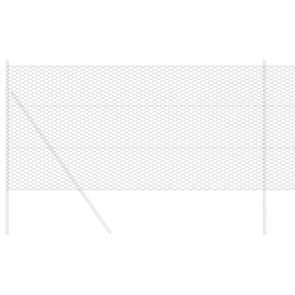 vidaXL Hexagonzaun Grau 1,4 x 50 m PVC