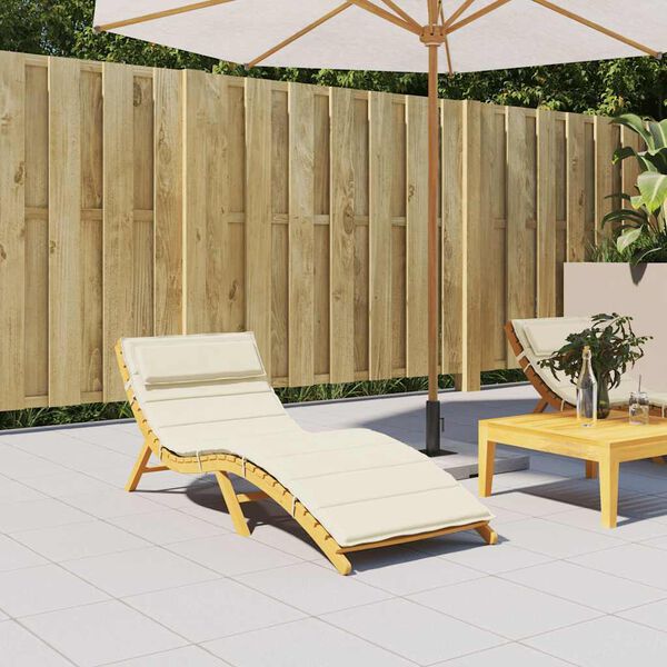 vidaXL Sonnenliegen-Auflage Creme 180x60x4 cm Oxford-Gewebe