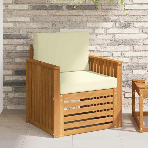vidaXL Outdoor-Sofagarnitur mit Kissen Natur 71 x 63 x 73 cm
