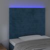 vidaXL LED Kopfteil Dunkelblau 80x5x118/128 cm Samt