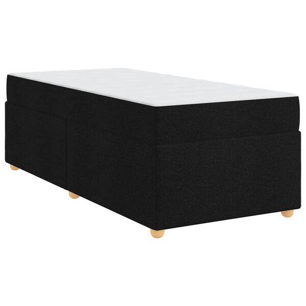 vidaXL Bettrahmen mit Matratze Schwarz 100 x 200 cm Stoff