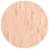 vidaXL Tischplatte &Oslash;80x2,5 cm Rund Massivholz Buche