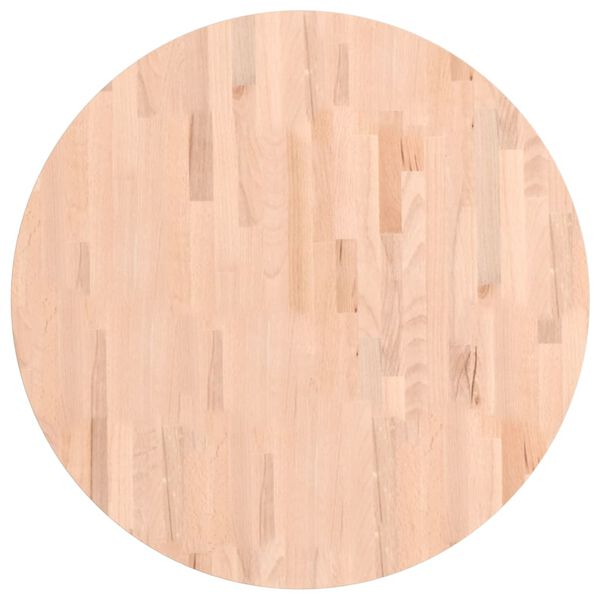vidaXL Tischplatte &Oslash;80x2,5 cm Rund Massivholz Buche