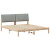 vidaXL Bettgestell Braun und hellgrau 200 x 200 cm Massivholz Kiefer