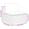 vidaXL 6-tlg. Garten-Lounge-Set mit Kissen Grau Poly Rattan