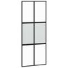 vidaXL Schiebet&uuml;r Schwarz 90x205 cm Hartglas und Aluminium