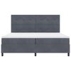 vidaXL Boxspringbett mit Matratze Dunkelgrau 200 x 200 cm Samt