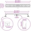 vidaXL Duschabfluss mit Liniendesign Silber 80 cm Edelstahl 304