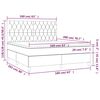 vidaXL Boxspringbett mit Matratze & LED Blau 160x200 cm Stoff