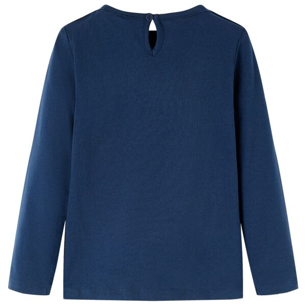 Kinder-Langarmshirt Marineblau 116
