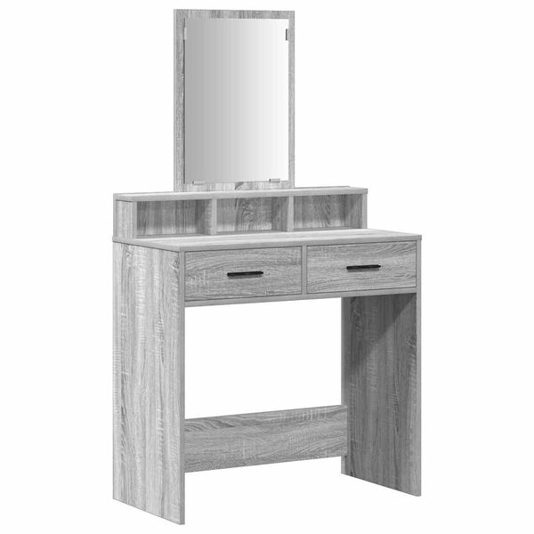 vidaXL Schminktisch Graues Sonoma 79 x 41 x 140 cm Holzwerkstoff