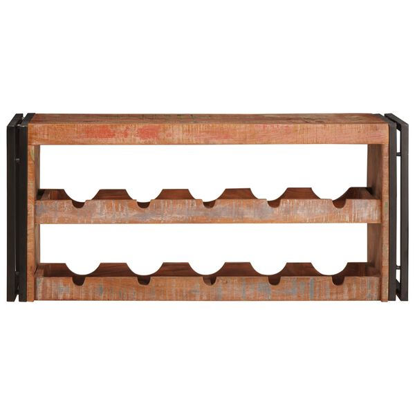 vidaXL Weinregal Braun 100 x 45 x 33 cm Massives Altholz