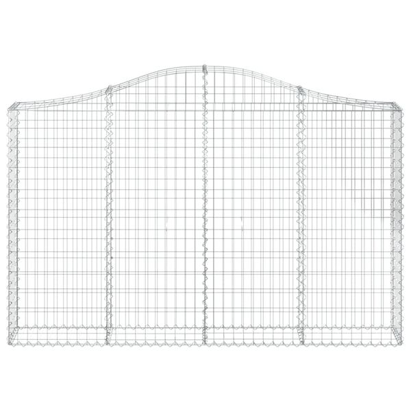 vidaXL Gabionen mit Hochbogen 6 Stk. 200x30x120/140cm Verzinktes Eisen