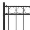 vidaXL Gartenzaun Stahl 1,81x1,2 m Schwarz