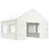 vidaXL Pavillon mit Dach Wei&szlig; 4,46x4,08x3,22 m Polyethylen