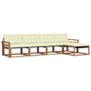 vidaXL Outdoor-Sofagarnitur 5 stk. Natur und Creme