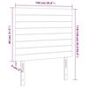 vidaXL LED Kopfteil Creme 100x5x118/128 cm Stoff