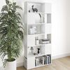 vidaXL B&uuml;cherregal Raumteiler Wei&szlig; 80x24x186 cm Holzwerkstoff