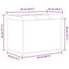 vidaXL Sitzbank mit Stauraum Schwarz Eichen-Optik 62 x 42 x 45 cm