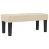 vidaXL Boxspringbett mit Matratze mit Kopfteil Creme 80 x 200 cm Stoff